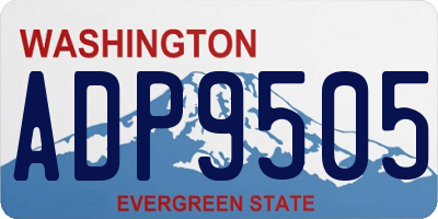 WA license plate ADP9505