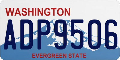 WA license plate ADP9506