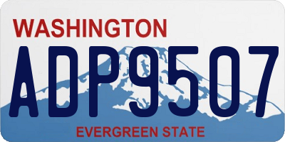 WA license plate ADP9507