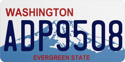 WA license plate ADP9508