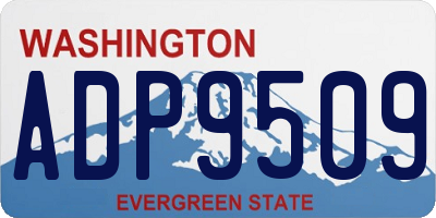 WA license plate ADP9509