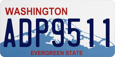 WA license plate ADP9511