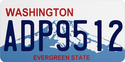 WA license plate ADP9512