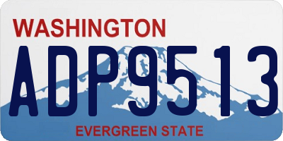 WA license plate ADP9513