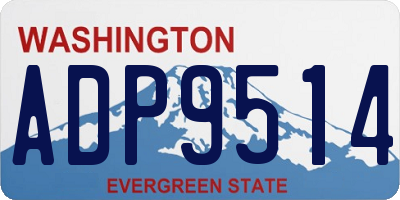 WA license plate ADP9514