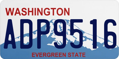 WA license plate ADP9516