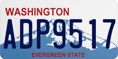 WA license plate ADP9517