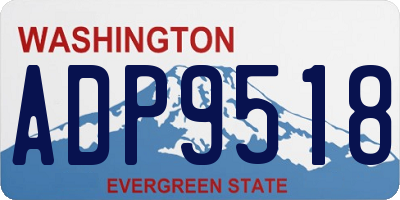 WA license plate ADP9518