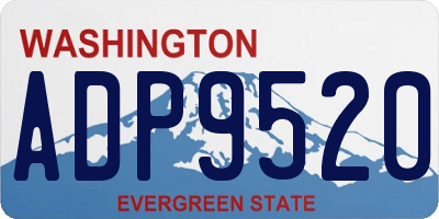 WA license plate ADP9520