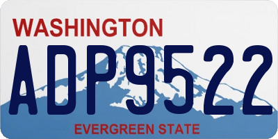 WA license plate ADP9522