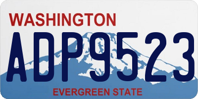 WA license plate ADP9523