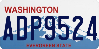 WA license plate ADP9524