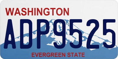 WA license plate ADP9525
