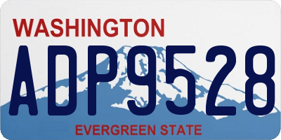WA license plate ADP9528