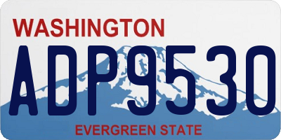 WA license plate ADP9530