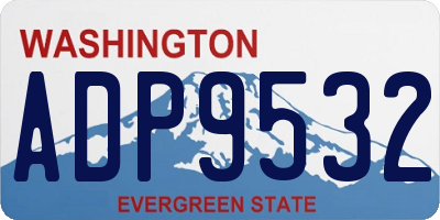 WA license plate ADP9532