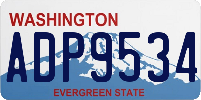 WA license plate ADP9534