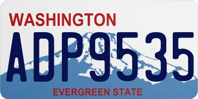 WA license plate ADP9535