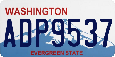 WA license plate ADP9537