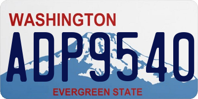 WA license plate ADP9540