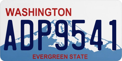 WA license plate ADP9541