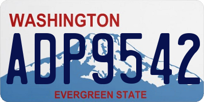 WA license plate ADP9542