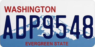 WA license plate ADP9548