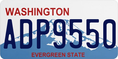 WA license plate ADP9550
