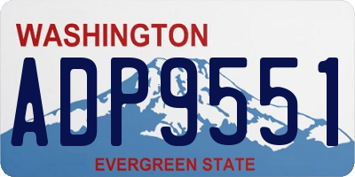 WA license plate ADP9551