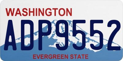 WA license plate ADP9552