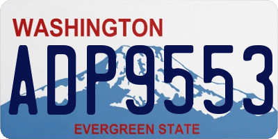 WA license plate ADP9553