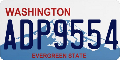WA license plate ADP9554
