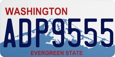 WA license plate ADP9555