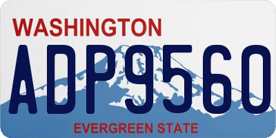 WA license plate ADP9560