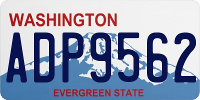 WA license plate ADP9562