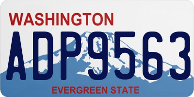WA license plate ADP9563