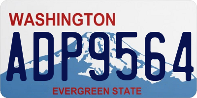 WA license plate ADP9564