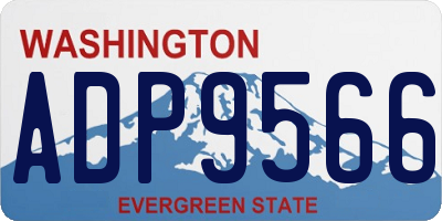 WA license plate ADP9566