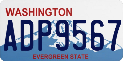 WA license plate ADP9567