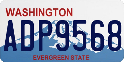 WA license plate ADP9568