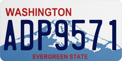 WA license plate ADP9571