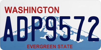 WA license plate ADP9572