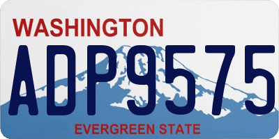 WA license plate ADP9575