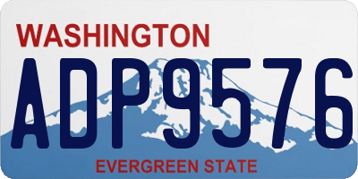WA license plate ADP9576