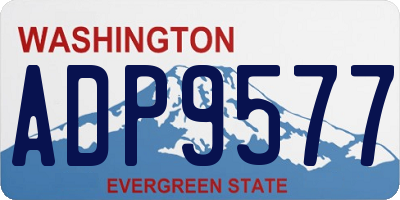 WA license plate ADP9577