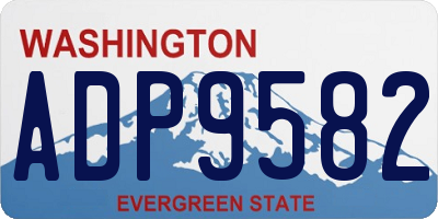 WA license plate ADP9582