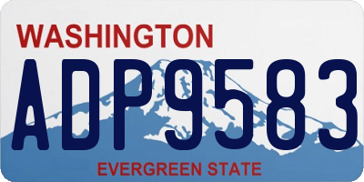 WA license plate ADP9583