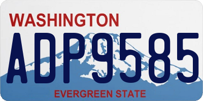 WA license plate ADP9585