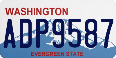 WA license plate ADP9587