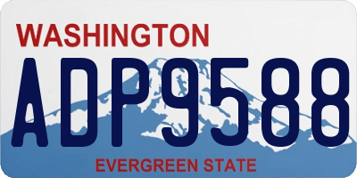 WA license plate ADP9588